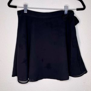 Forever 21 Black Tie Around Mini Skirt - M
